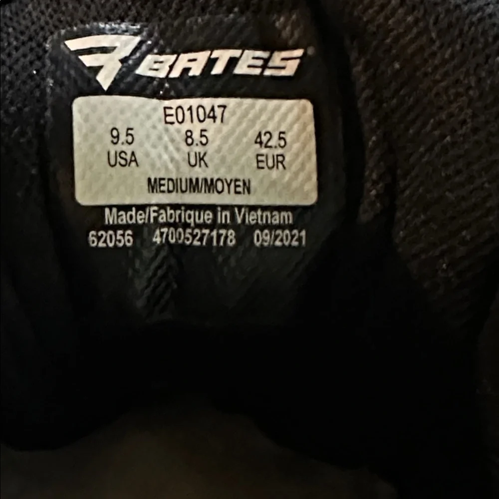 Bates Men's Rush Shield Mid DRYGuard Black Waterproof Boot Size 9.5